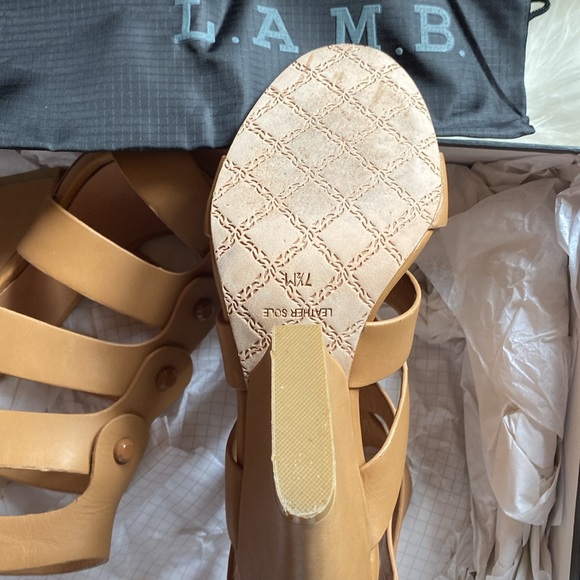 L.A.M.B Gladiator bootie in Tan - Picture 2 of 8